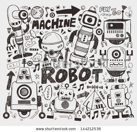 stock-vector-doodle-robot-element-illustrator-line-tools-drawing-144212536